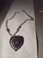 Amethyst Edelstein Halskette 40cm lang und 96 Gramm schwer!
