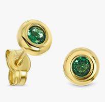 Ohrringe aus Gelbgold und Smaragd