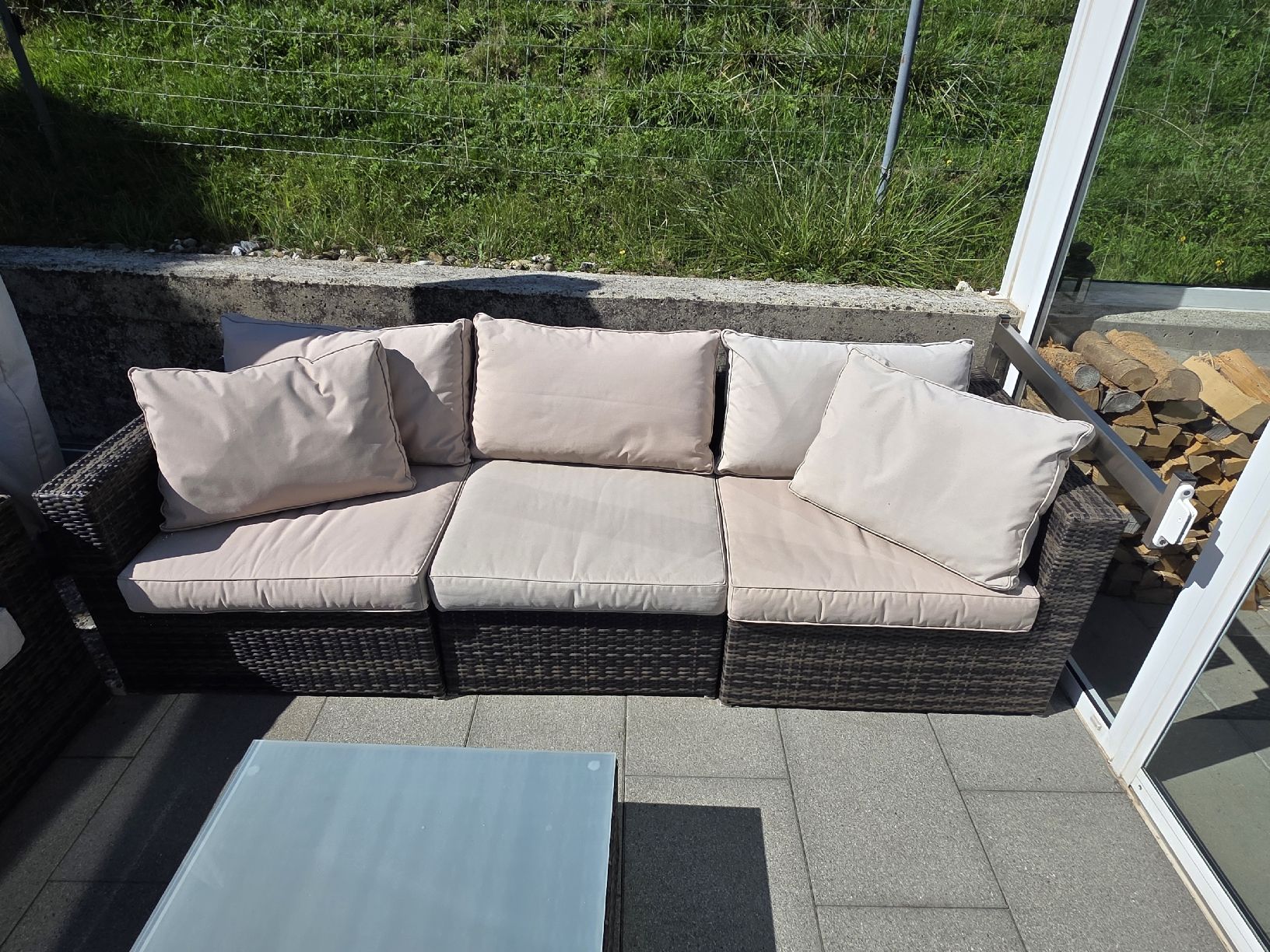 Divani: Rattanlounge / Gartenlounge / Sofa – Usato da Richenthal venduto da Grabwinder 2