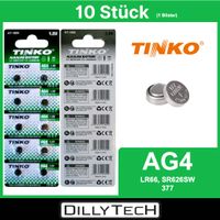 Tinko AG4/LR66/SR626SW/377 Knopfzellenbatterie - 10 Stk.