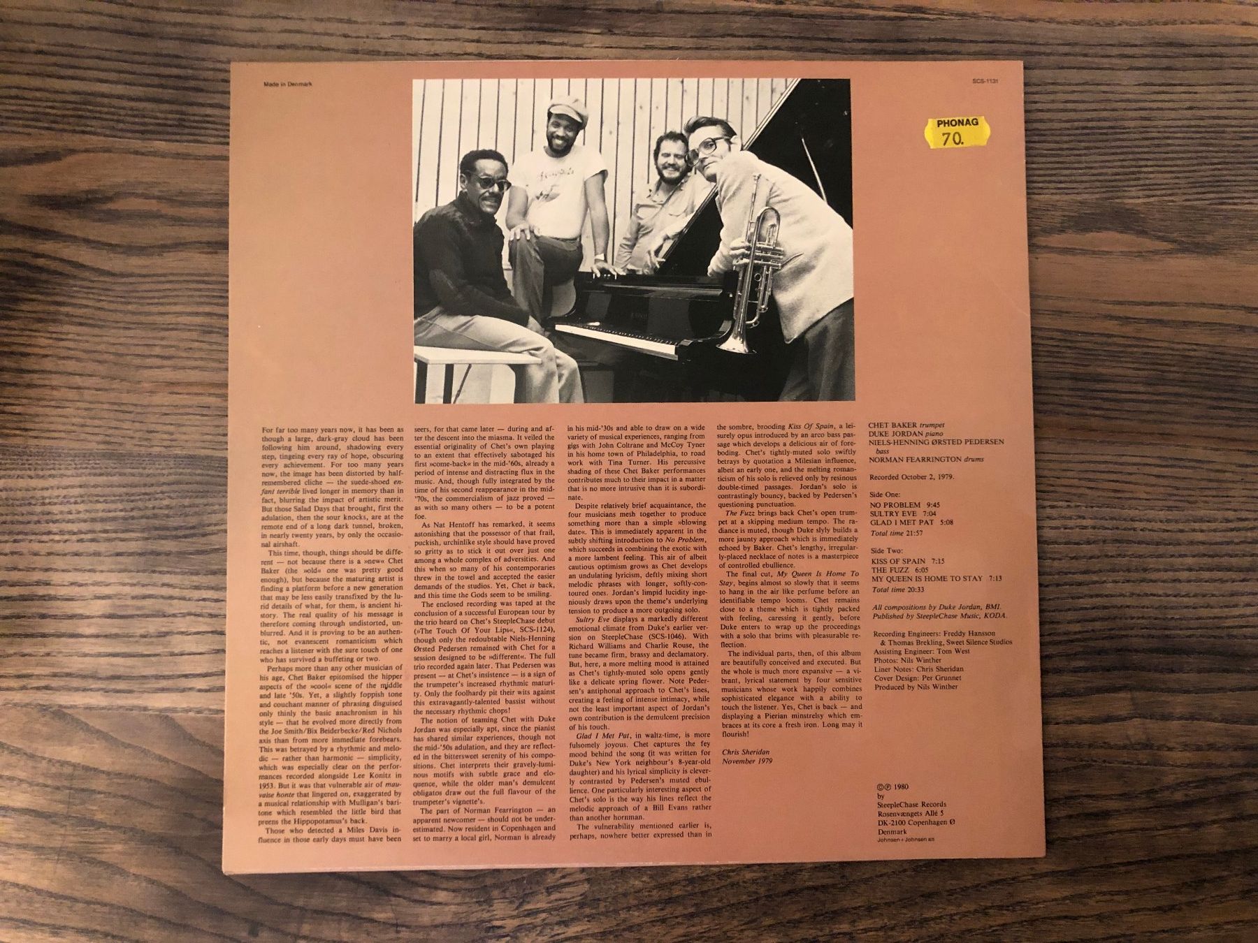 Schallplatten: Chet Baker Quartet - No Problem LP – Gebraucht aus Berg am Irchel von Zweiti_Chance 1