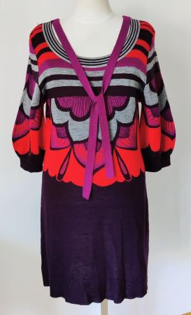 MISSONI Luxus  Strick-Kleid Dress Tunika Wolle Gr.S