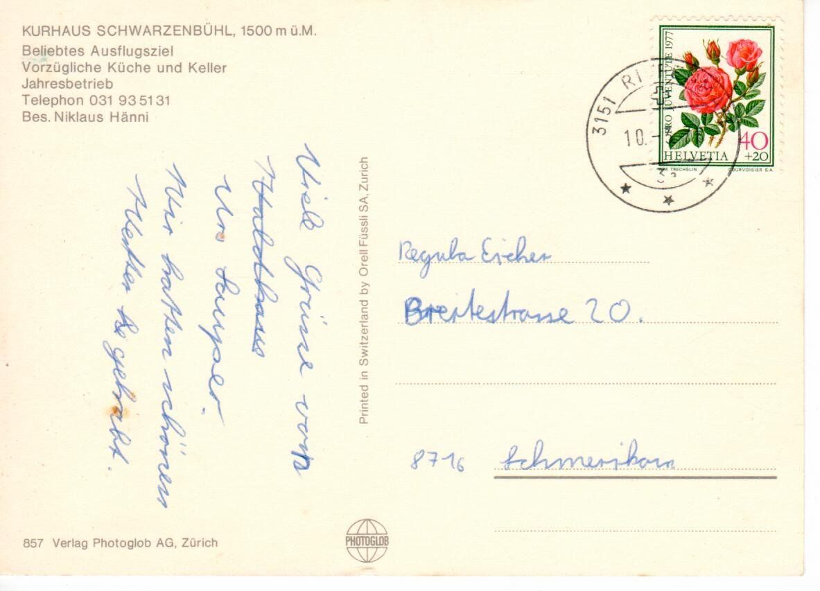 Cartoline postali: Kurhaus Schwarzenbühl - mehrere Postauto – Usato da Wolhusen venduto da Curver9 1