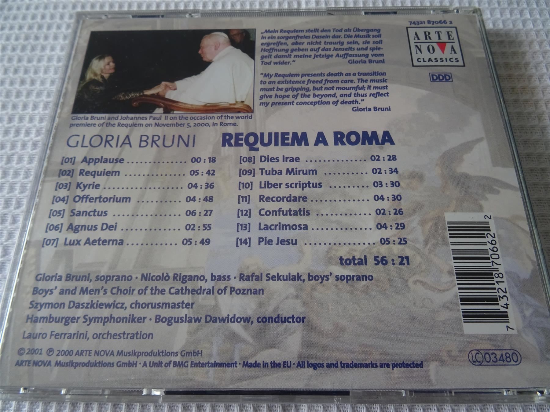 CD: Gloria Bruni, Requiem a Roma – Usato da Bilten venduto da Bora3 1
