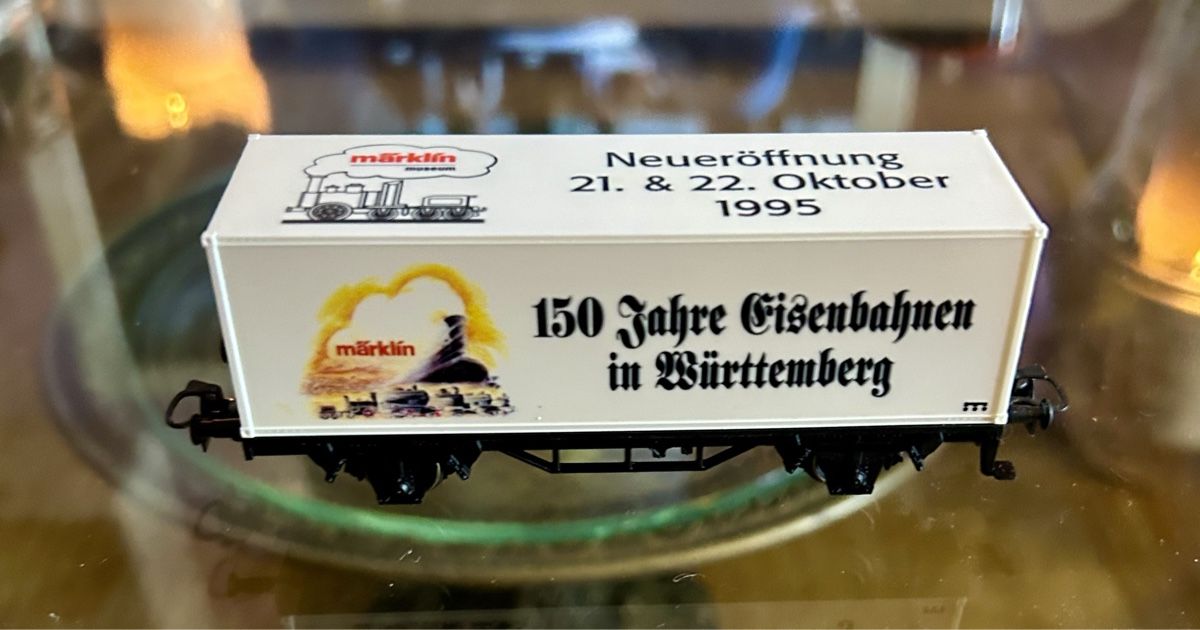 Märklin Modelleisenbahnen: Wagon Märklin "150 Jahre Eisenbahn" HO 1995 – Neu und originalverpackt aus Petit-Lancy von Pierre_le_voyageur 5