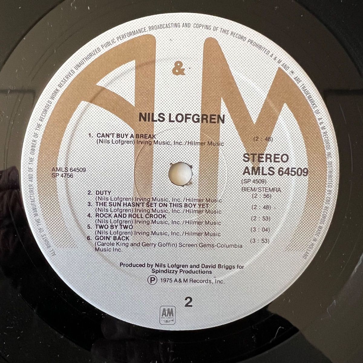 Vinyles: Nils Lofgren - Same / 1. NL-Press. 1975 - Very nice – D'occasion à Gais par soundcave57 3