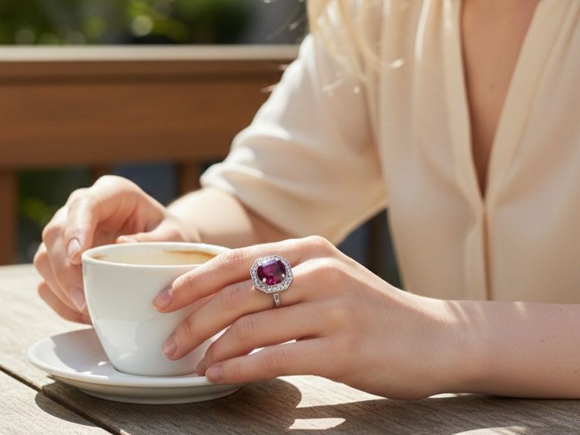 Ringe: Ring Bague Ruby in Silver / Silber / Argent Size 52 – Neu (gemäss Beschreibung) aus Apples von the_7jtf 8