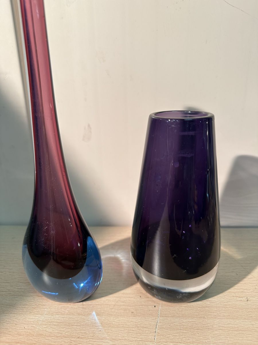 Murano Vasi & Recipienti: 2x Vases design en verre soufflé Murano – Usato da Lausanne venduto da artnouveau04 1