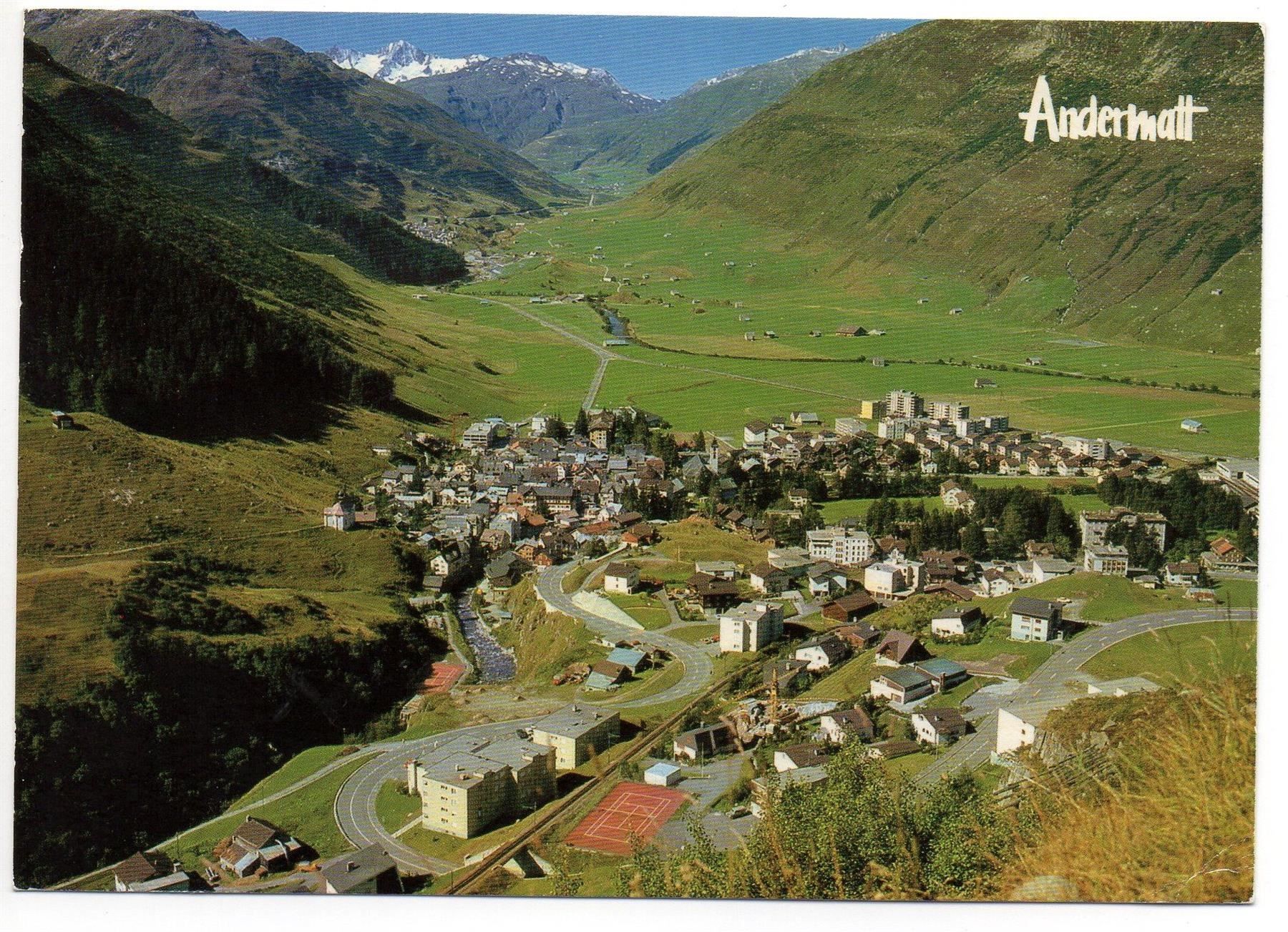 Cartoline postali: ANDERMATT Ansicht mit Baustelle – Usato da Jona venduto da philajona