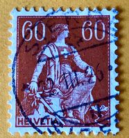 Nr.140 Sitzende Helvetia mit Schwert GESTEMPELT    