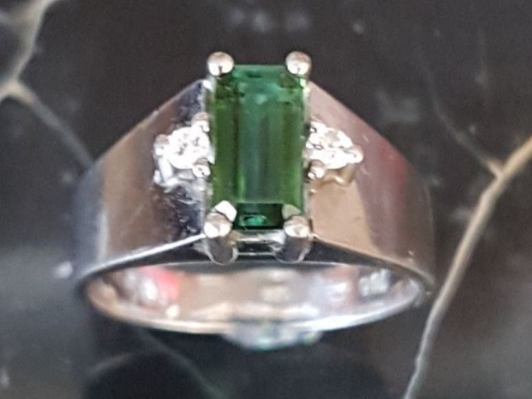 Anelli: Traumhafter Brillantring mit 1 Turmalin – Nuovo (secondo la descrizione) da Unterägeri venduto da Altgoldschmuck 3