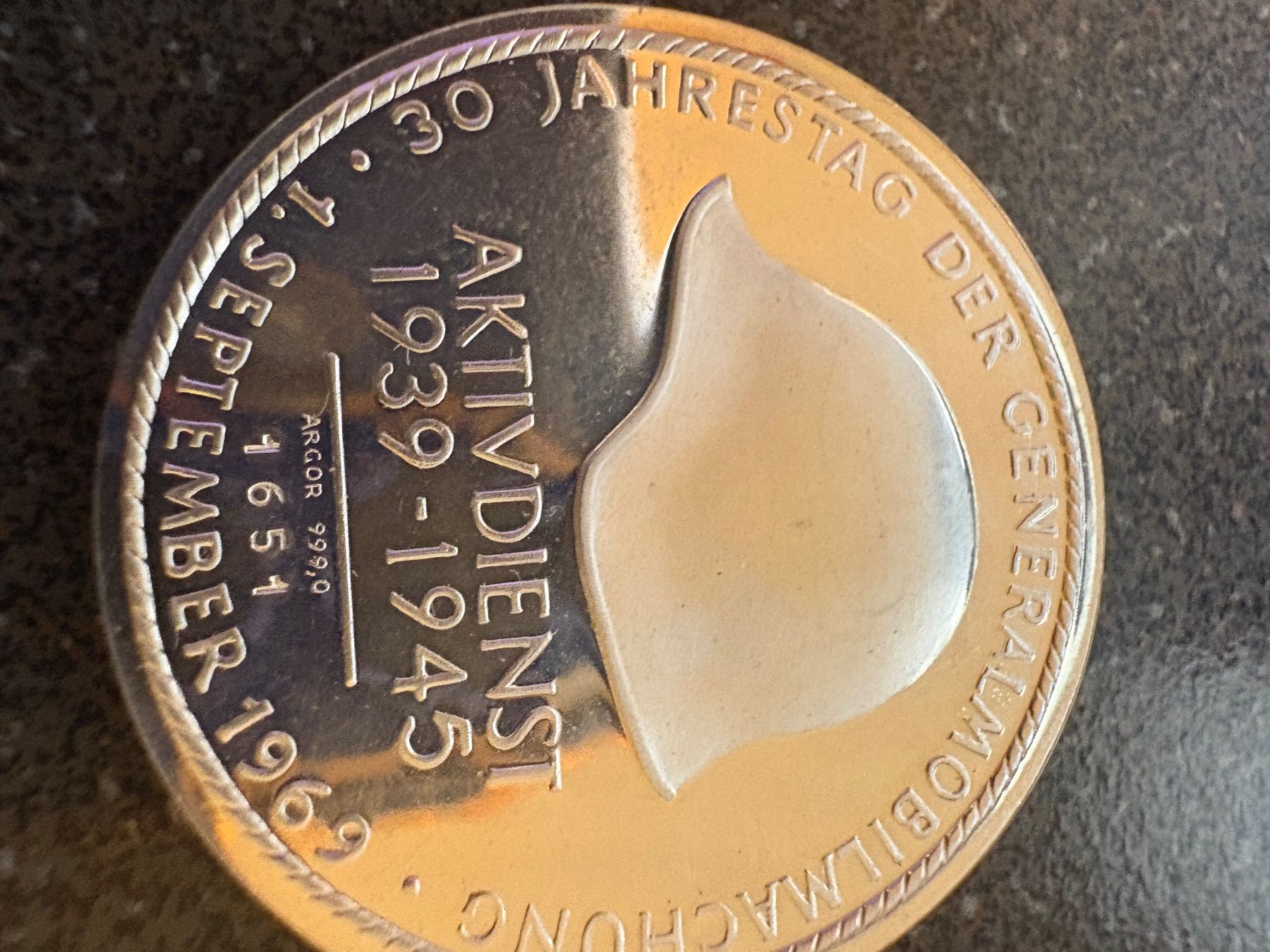 Medaglie: Silber Medaille H.Guisan – Usato da Murten venduto da Tzaugg 3