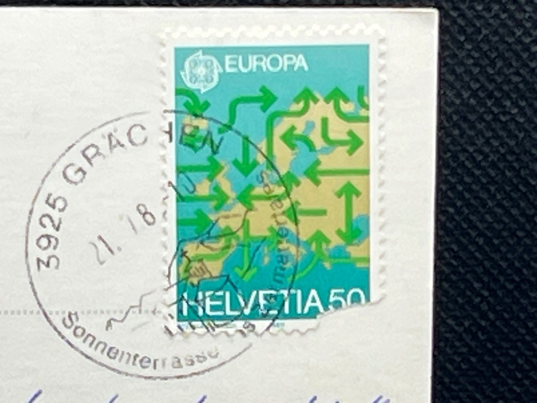 Cartoline postali: Grächen 1620m Wallis – Usato da Widnau venduto da Brusi9 1