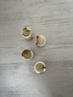 4 Stk. Marmor Gläschen