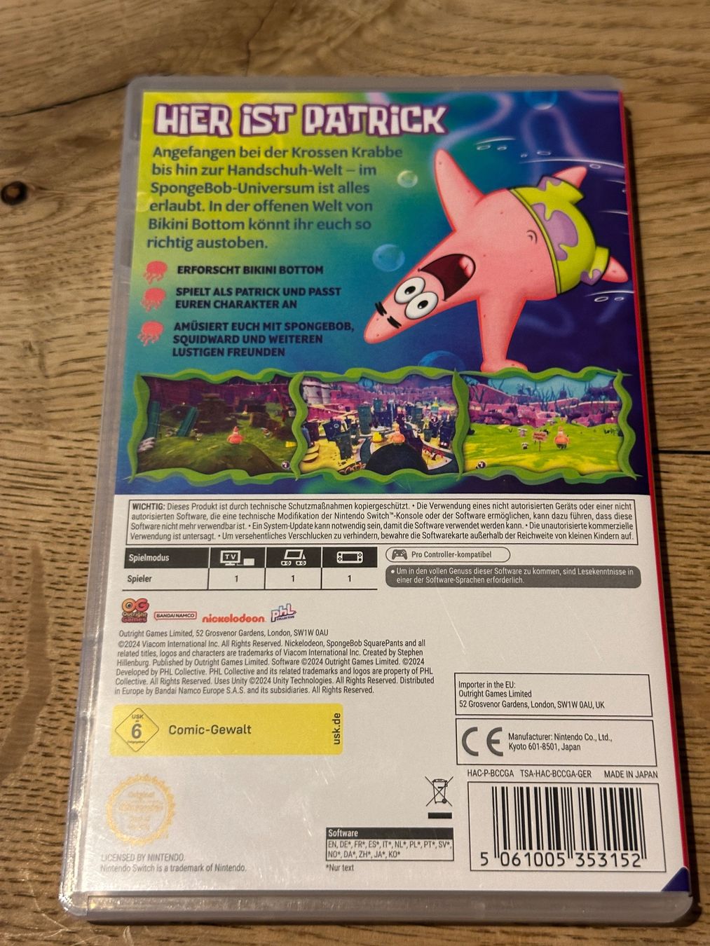Nintendo Spiele: SpongeBob - Das Patrick Star Spiel Nintendo Switch !!!TOP!!! – Gebraucht aus Willisau von mattu02 1