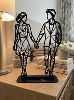 Dekofigur Paar geometrisch schwarz 3D-Druck neu