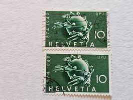 CH 1949 Abarten N° 294.2.01a / 294.3.03 Zu sp.Fr. 40.--