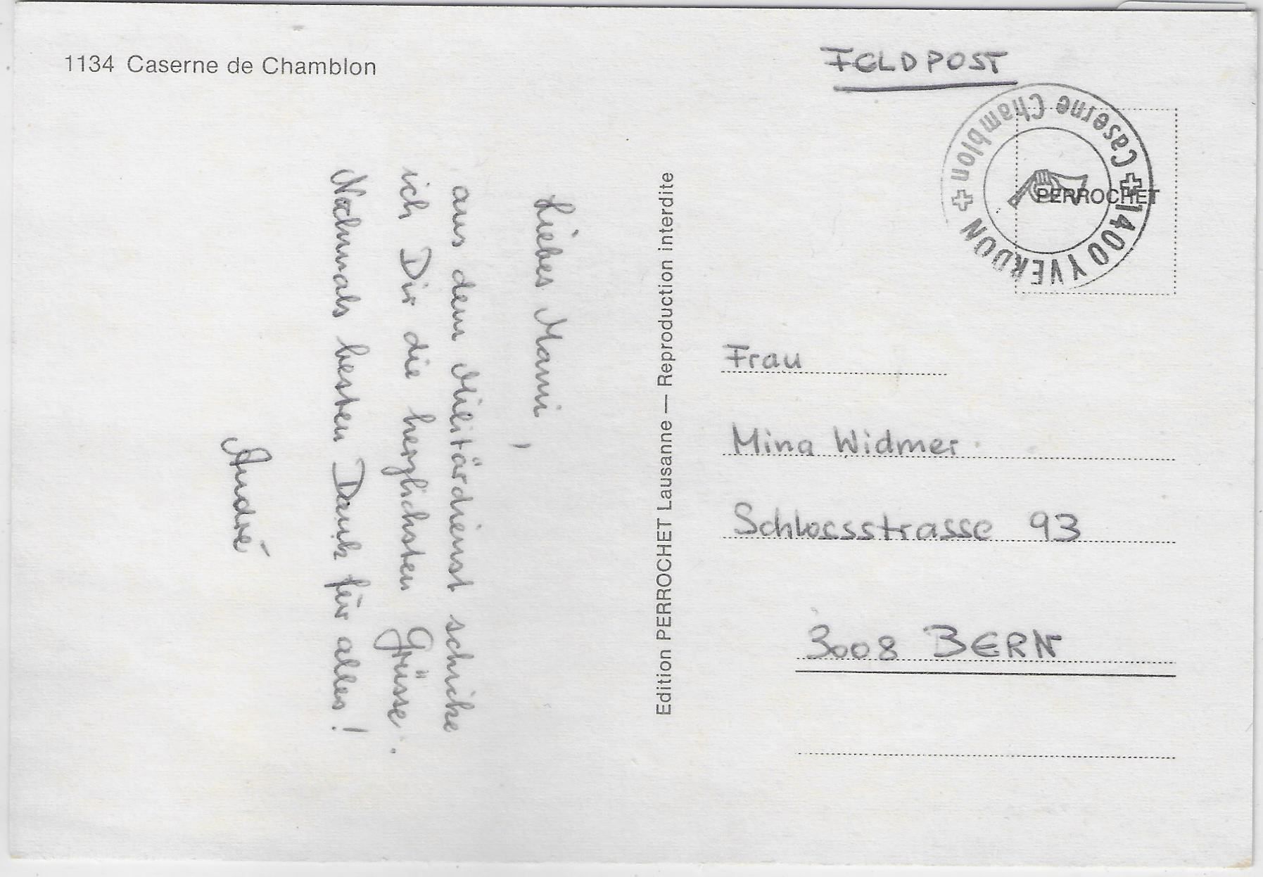Cartes postales: Caserne de Chamblon – Antique à Ettingen par Kartenplanet 1