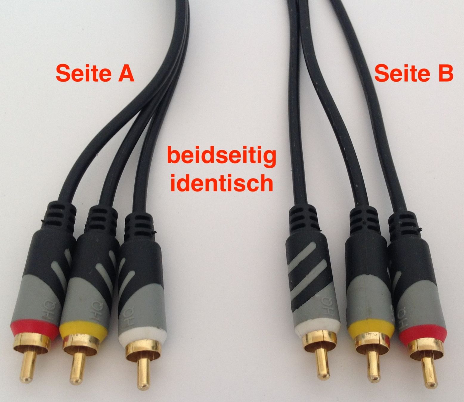 Kabel: Audio Stereo Video Composite Cinch Kabel Tripple 3-Phasen – Gebraucht aus Reinach AG von RiesenServicesGmbH