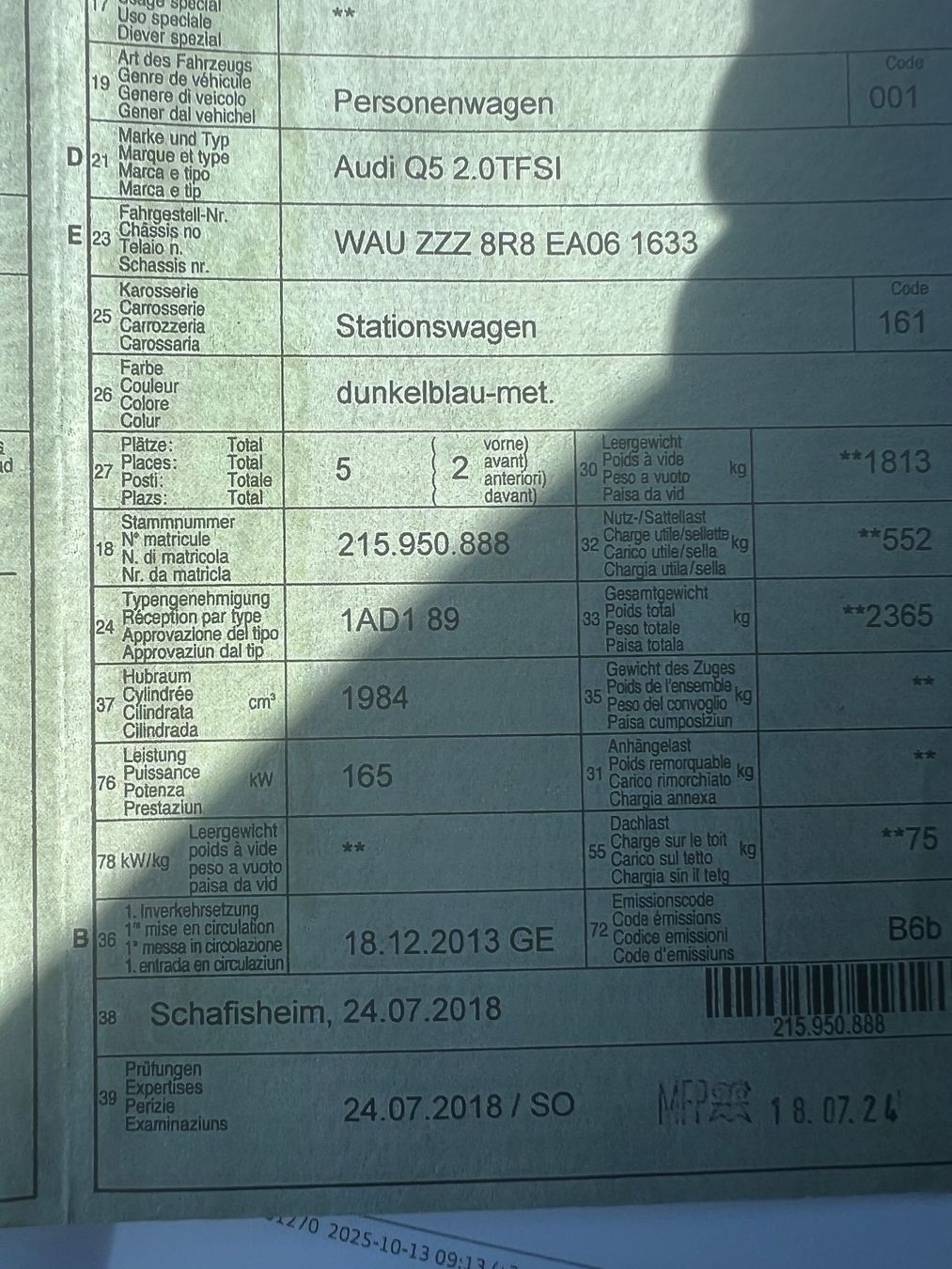 Audi Automobili: Audi Q5 2.0 TFSI – Usato da Otelfingen venduto da hof74 8
