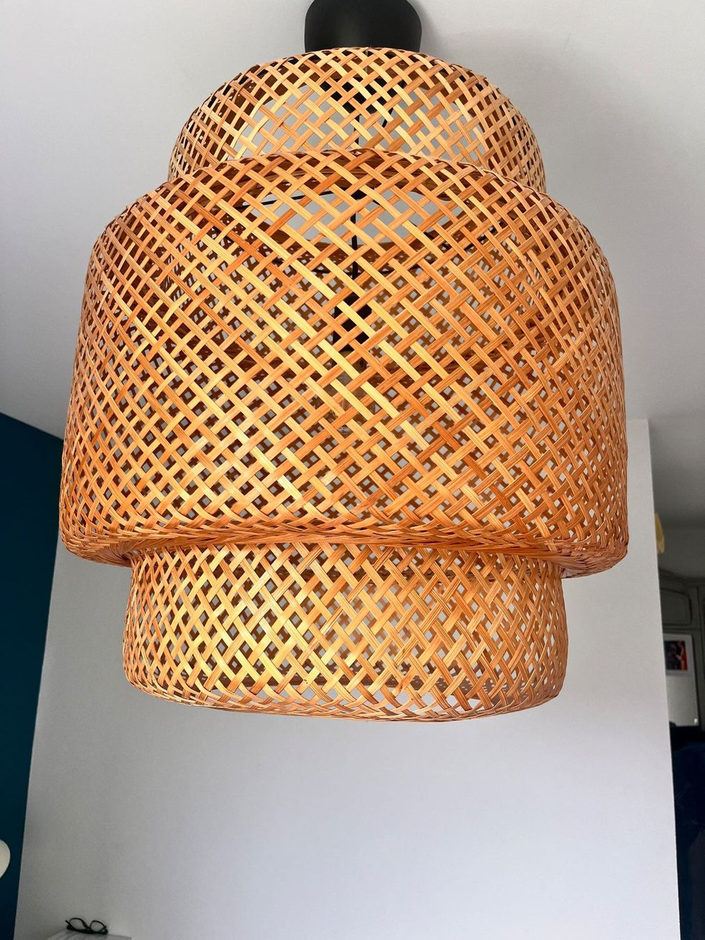 Ikea Lampadari & plafoniere: Lustre IKEA  SINNERLIG 50cm en bambou – Usato da Fribourg venduto da Mikassassa 1