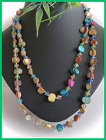 SALE! Kette aus echten Perlmutt und a la Swarovski Perlen