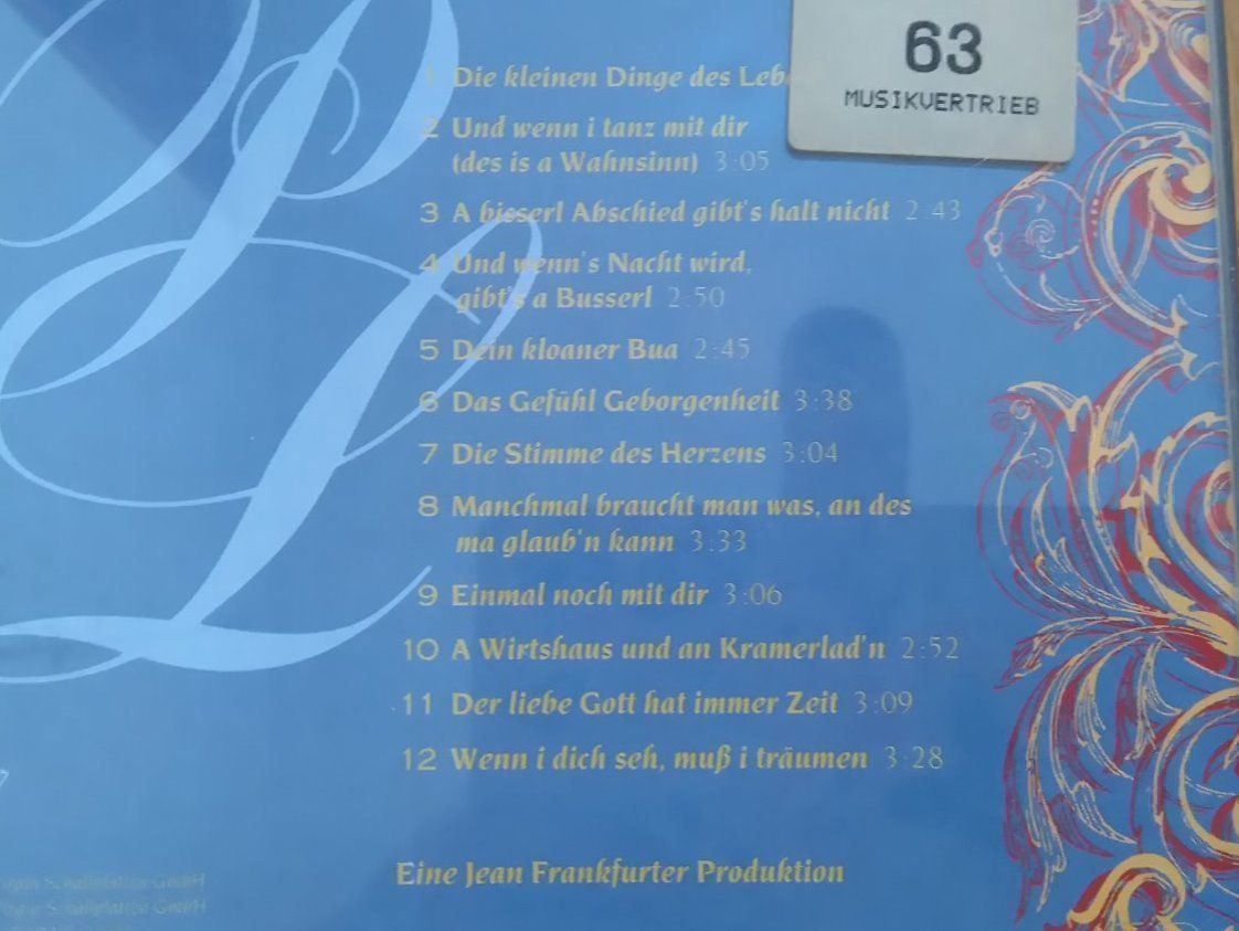 CD: Patrick Lindner CD – Usato da Luzern venduto da Einh0rn 1