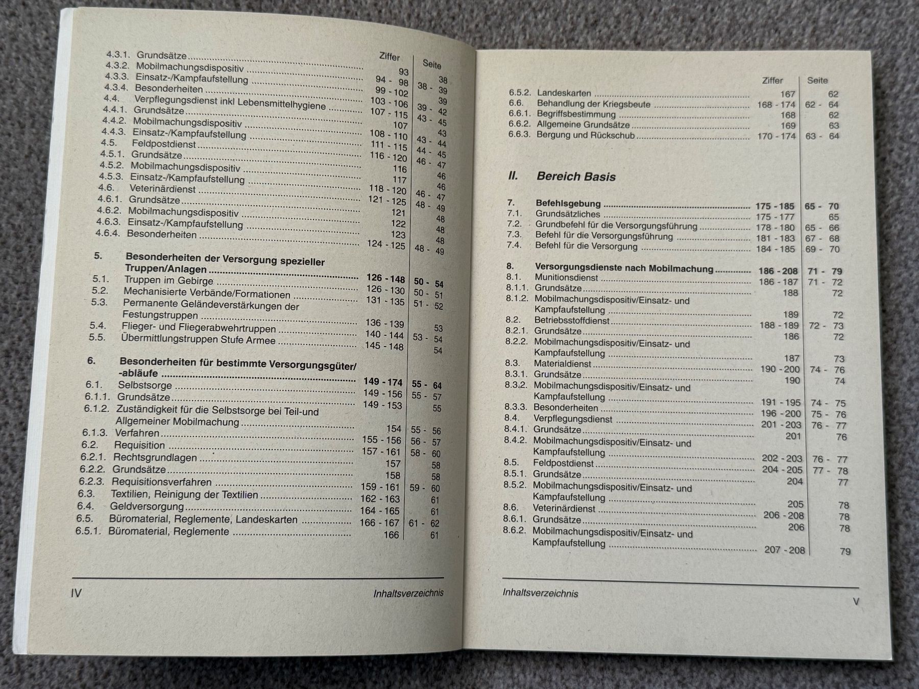 Libri: Reglement VERSORGUNG - Schweizer Armee – Usato da Brütten venduto da Hst1 2