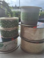 6 ROLLEN GESCHENKBAND IN GRÜNTÖNEN
