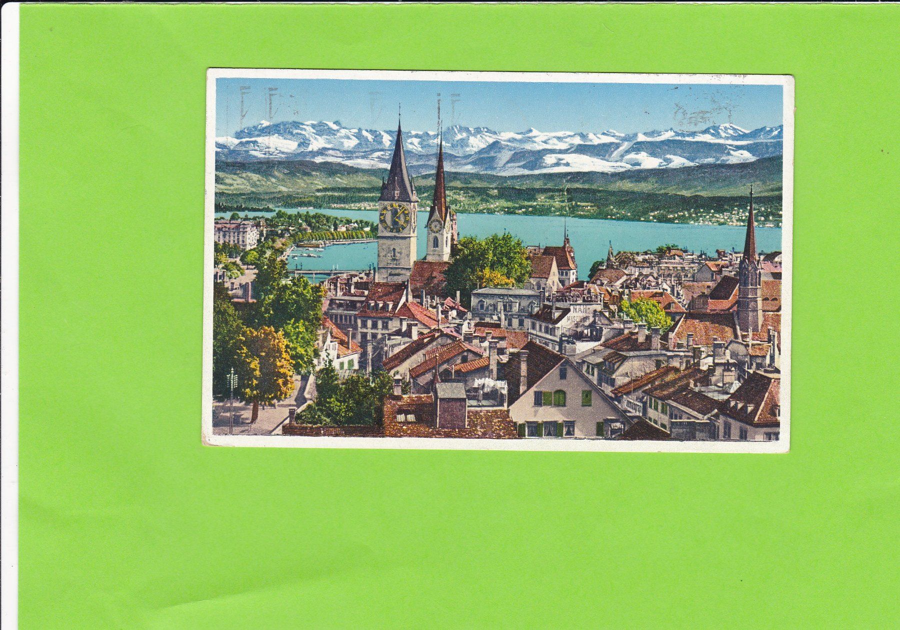 Cartoline postali: Zürich von der Urania aus – Usato da St. Peterzell venduto da neckertal