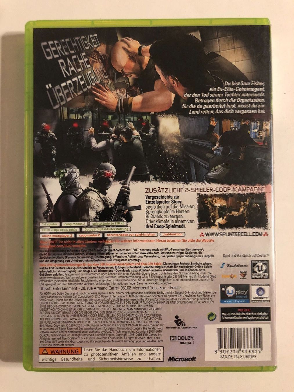 Microsoft Giochi: Splinter Cell Conviction Xbox 360 – Usato da Kestenholz venduto da Mad18 1
