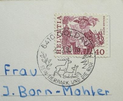 Cartoline postali: RIGI-SCHEIDEGG Berghotel, Luftseilbahn Chräbel, Skilift – Usato da Jona venduto da philajona 1