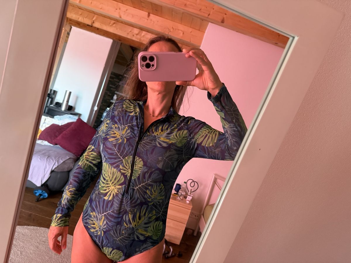 Costumi da bagno & Bikini: DurchbräuneBadeanzug mit Ärmeln, mit Blätter Muster, Grösse – Nuovo e nell'imballaggio originale da Pieterlen venduto da Ksenia3003 2
