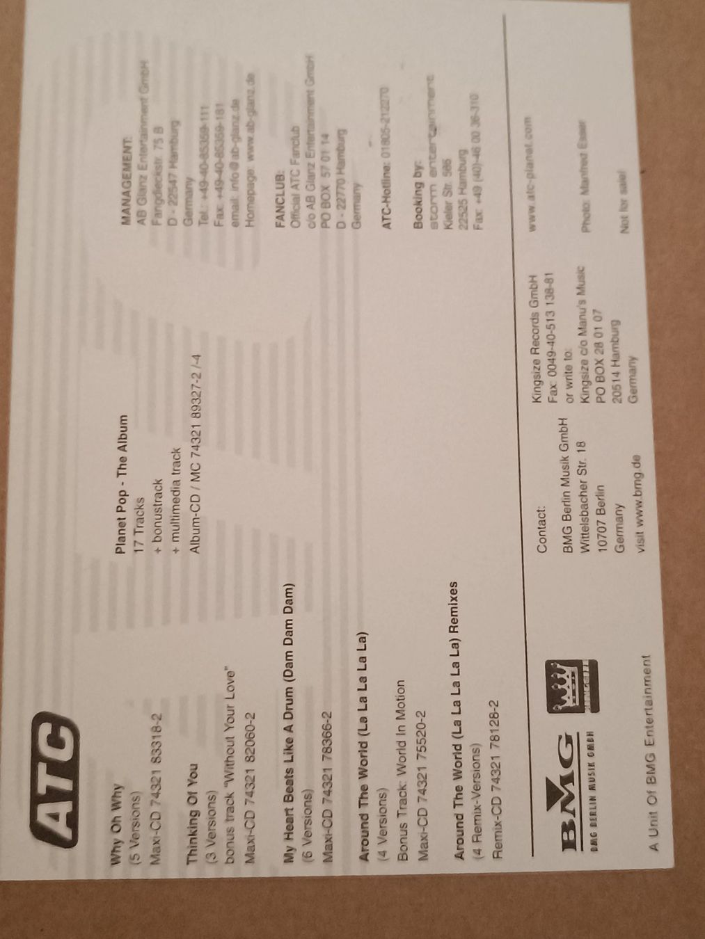 Autografi: ATC - signierte Autogrammkarte – Usato da Menziken venduto da Artographs 1
