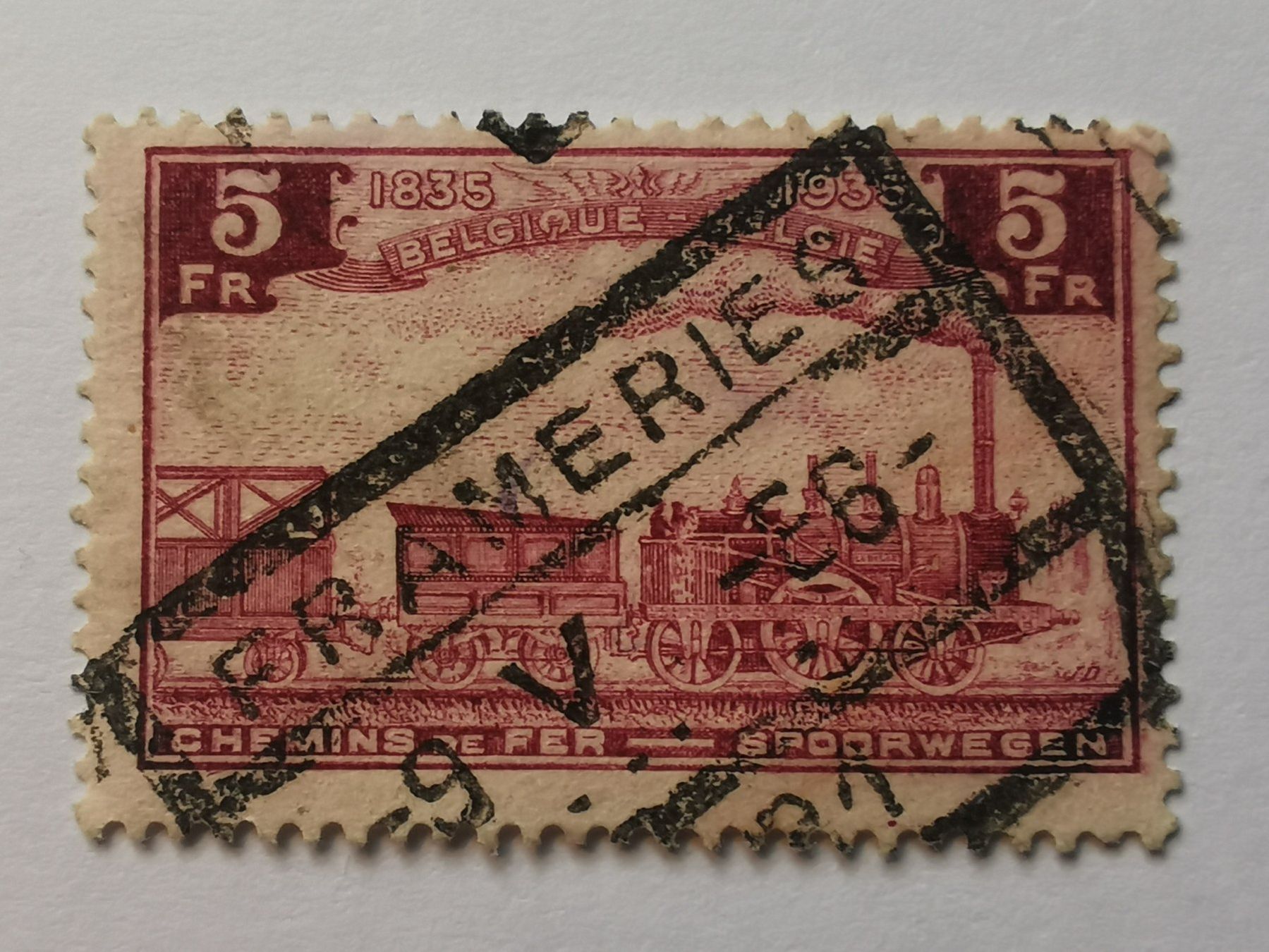 Alle Briefmarken: Belgien Eisenbahn 1935 – Gebraucht aus Aadorf von Chnorli-Furz