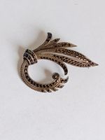 Broche Vintage en Argent et Marcassites – Style Art Déco!