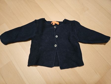 Strickpulli Grösse 74 dunkelblau