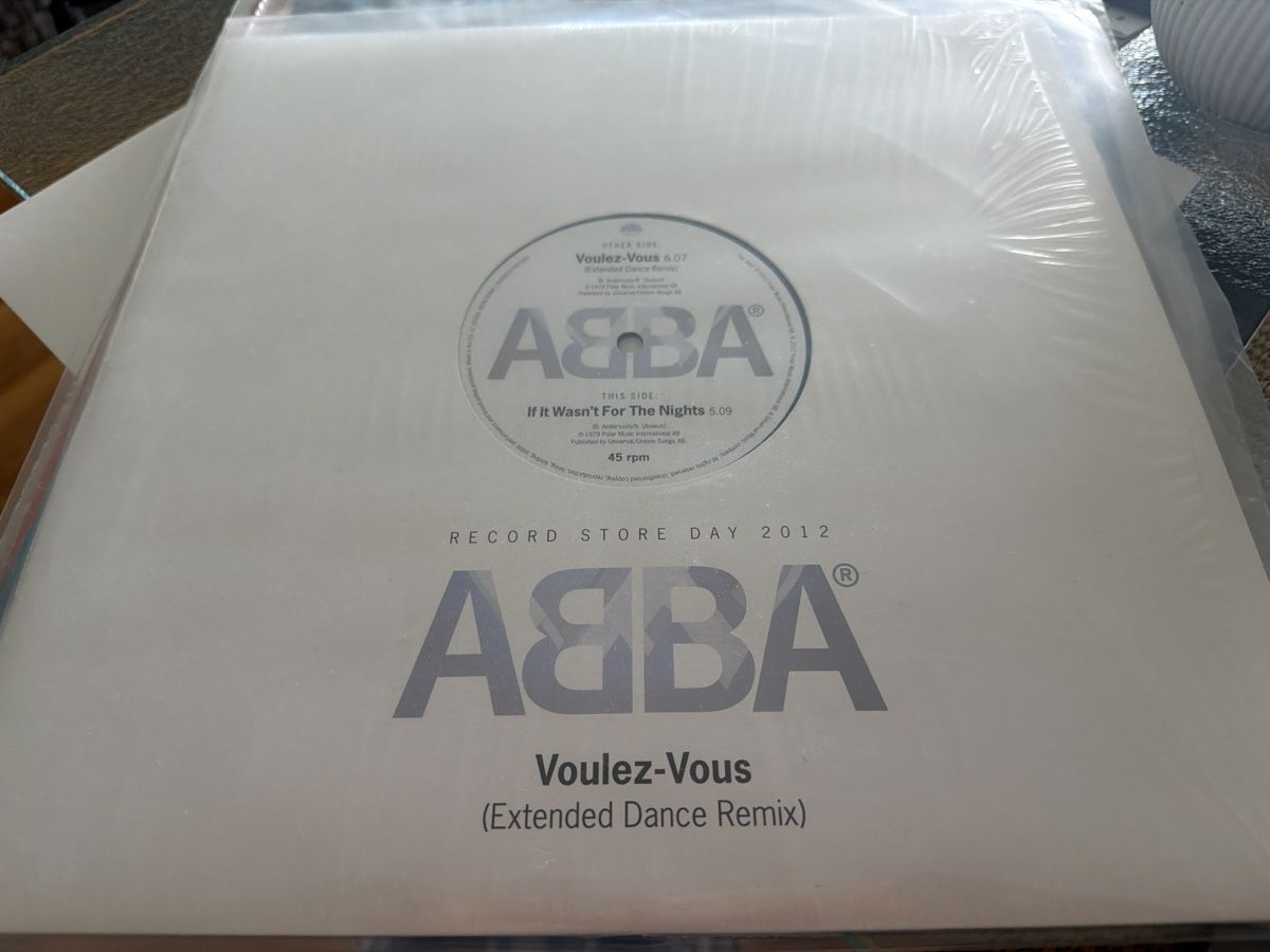 Dischi in vinile: ABBA blau Glitter Maxi Single Voulez-Vous RSD 2012 – Nuovo e nell'imballaggio originale da Solothurn venduto da Rginger12 2
