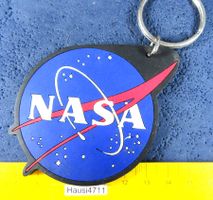 NASA LOGO USA RAUMFAHRT SCHLÜSSELANHÄNGER RUBBER GROSSS 9CM