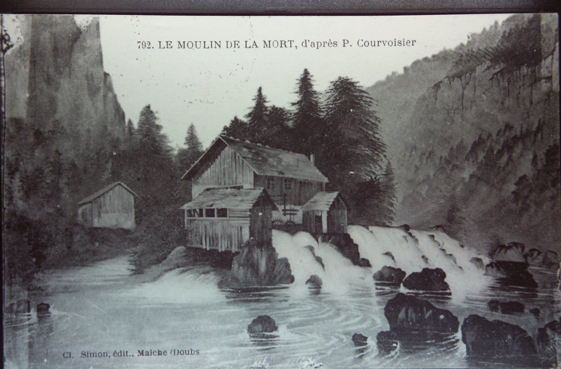 Ansichtskarten: Le moulin de la mort sur le Doubs – Gebraucht aus Le Locle von Roger46