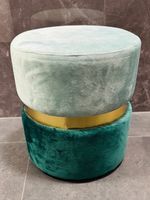 Neuwertiger Westwing Pouf Türkis/Grün
