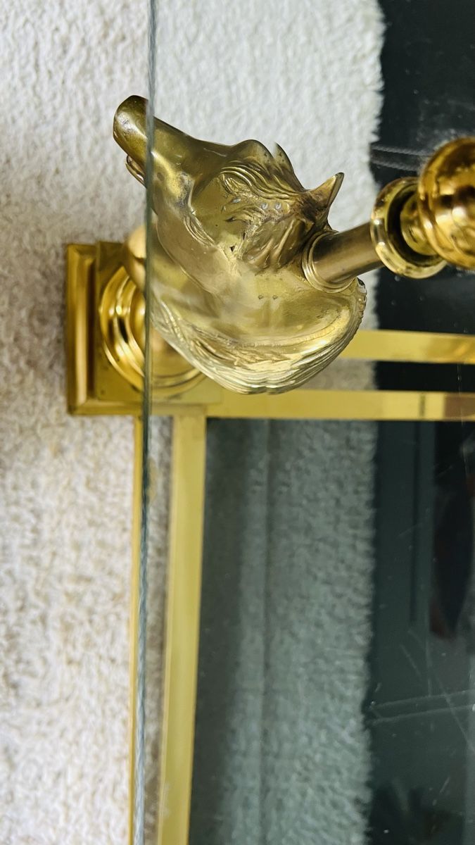 Tische: Table Basse Cheval en Bronze Doré de Maison Charles, 1970s – Gebraucht aus Nyon von stylevintage79 8