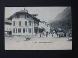 Saint - Gingolph, Zollhaus u. Cafe Post, belebt !