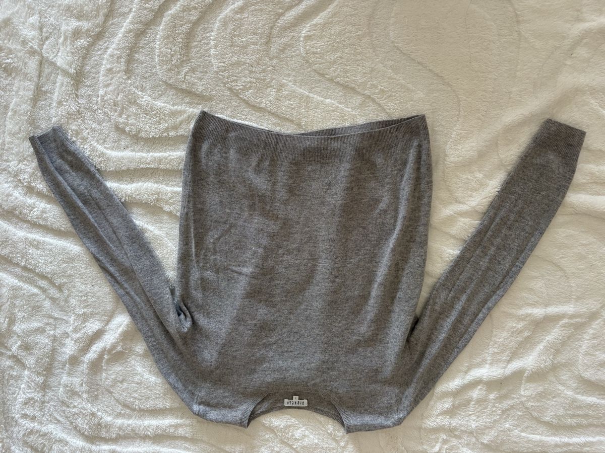 Claudie Pierlot Maglioni & Felpe: Pull fin gris clair, parfait pour la mi-saison, taille S – Usato da Pully venduto da lsn_fx7q