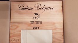 Château Bellgrave, 2003 Haute Médoc 6Fl. in orig. Holzkiste