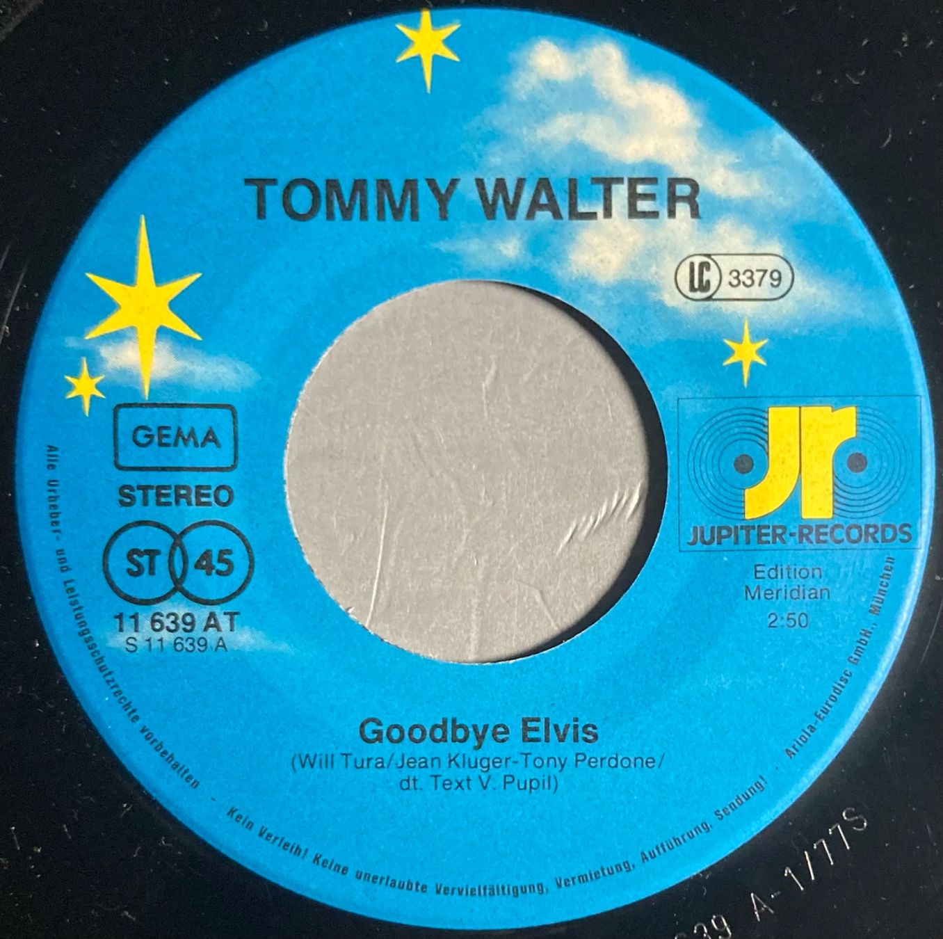 Vinyles: TOMMY WALTER - GOODBYE ELVIS – D'occasion à Poliez-Pittet par Newtown-Records 2