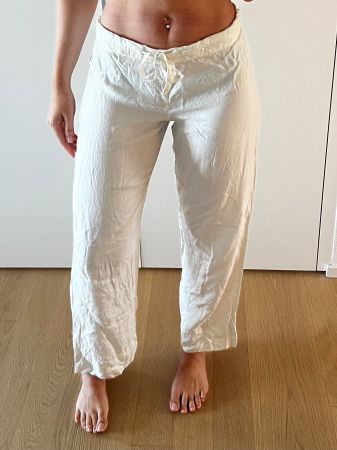 Hose 100% Seide feel you S 36 38 creme beige sommer luftig