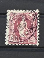 stehende Helvetia 71B mit Zollstempel