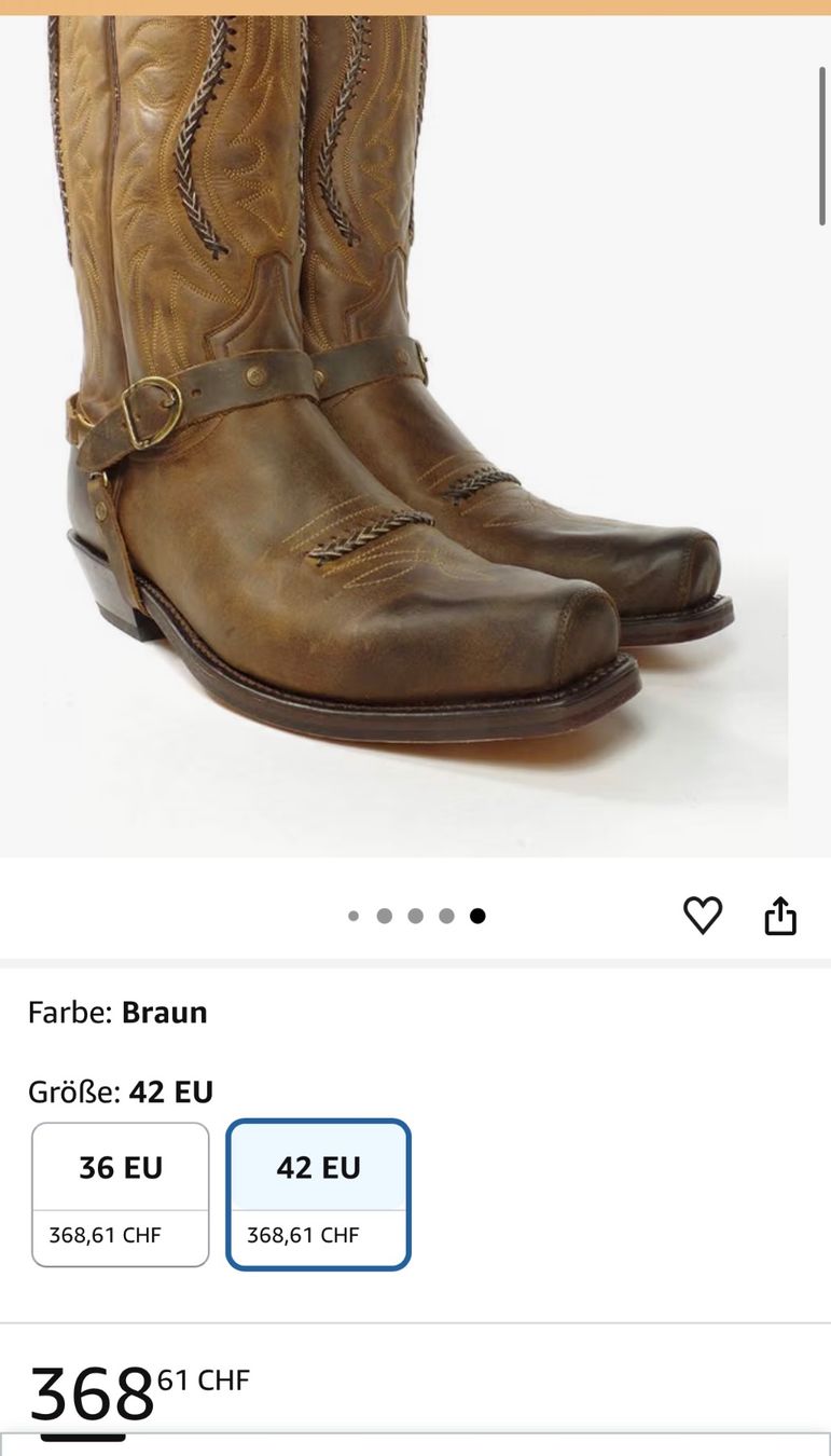 Herrenschuhe: Sendra Cowboystiefel Bikerboot – Gebraucht aus Matzendorf von Fla5 4