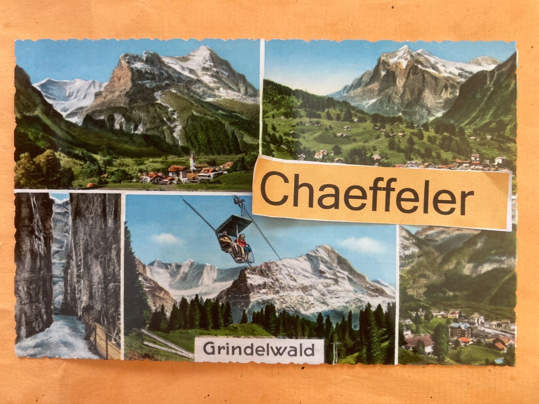 Ansichtskarten: Grindelwald mit Gletscherschlucht und – Gebraucht aus Zürich von Chaeffeler